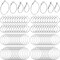96Pcs Earring Hoops for Jewelry Making, Hypoallergenic Alloy Round Earrings Finding, Silver Open Beading DIY Earrings Craft Art Accessories